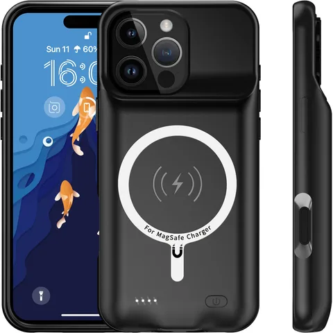 Чохол powerbank iBattery для iPhone 16 Pro Max Slan QI MagSafe 6000 mAh Black