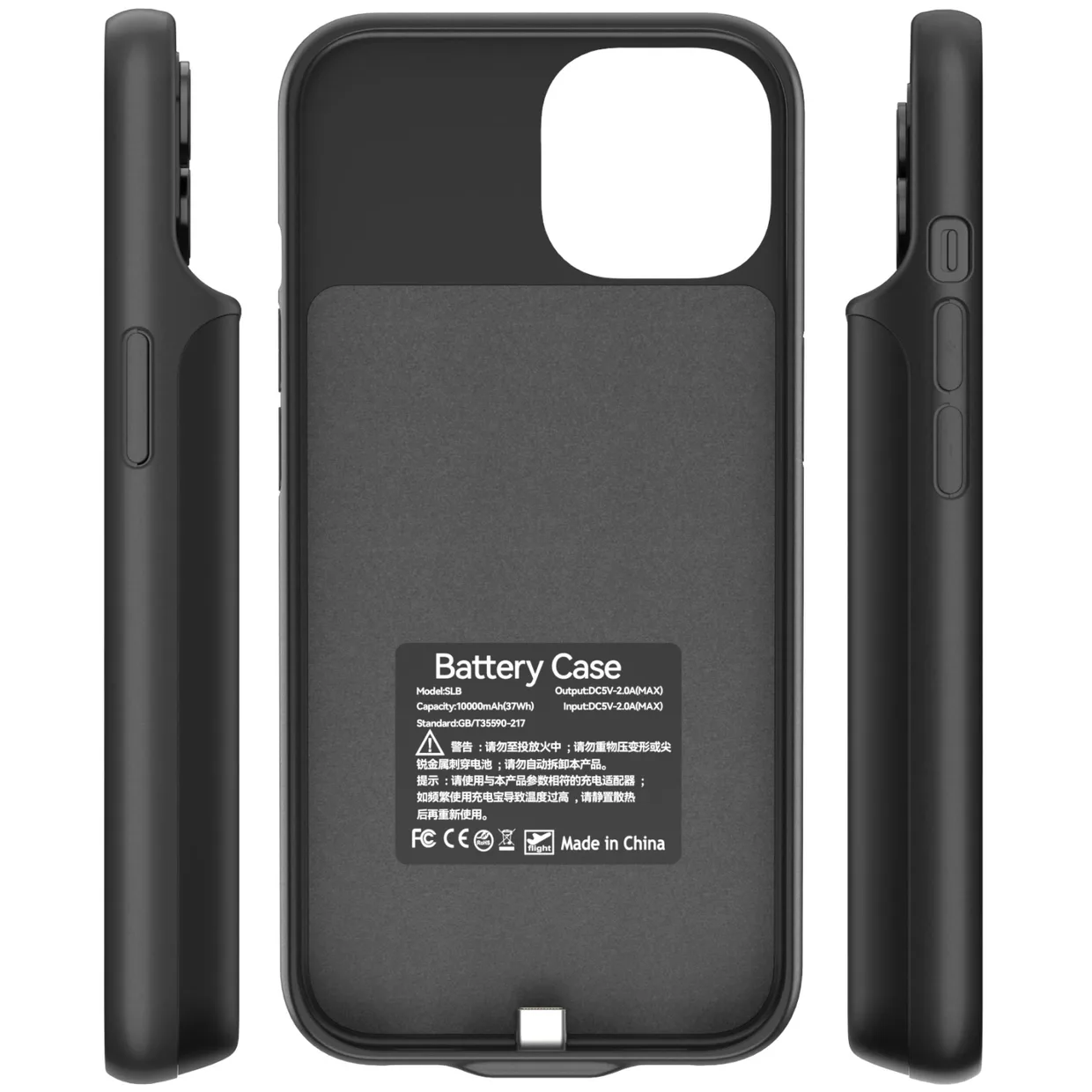 Чехол-зарядка iBattery для iPhone 15 Plus Batlow 6000 mAh Black — фото 4