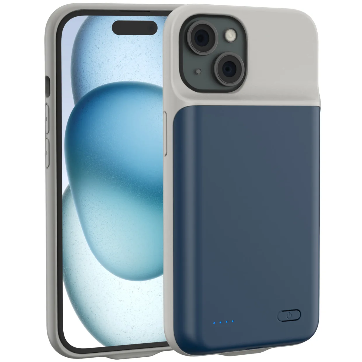 Чехол-зарядка iBattery для iPhone 15 Plus Batlow 6000 mAh Blue — фото 3