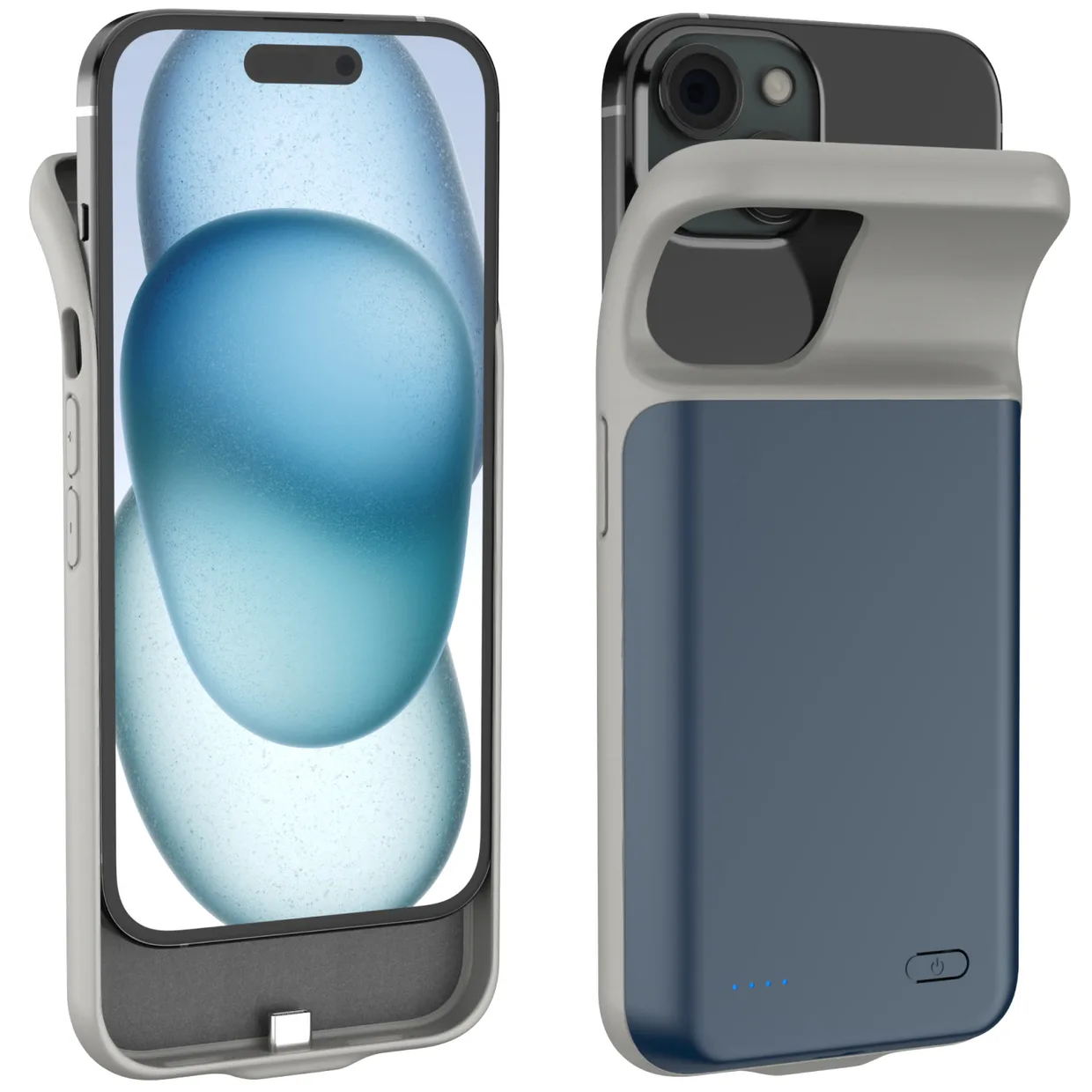 Чехол-зарядка iBattery для iPhone 15 Plus Batlow 6000 mAh Blue — фото 5