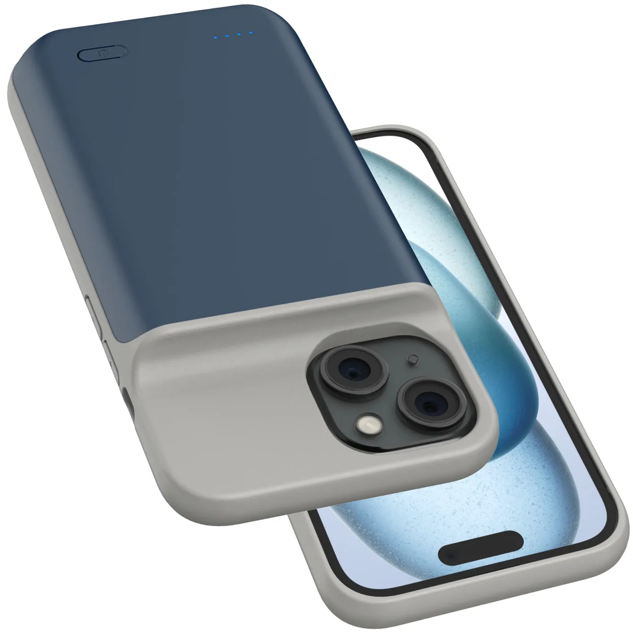 Чехол-зарядка iBattery для iPhone 15 Plus Batlow 6000 mAh Blue — фото 15