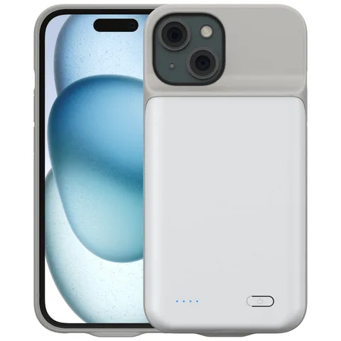 Чохол-зарядка iBattery для iPhone 15 Plus Batlow 6000 mAh White