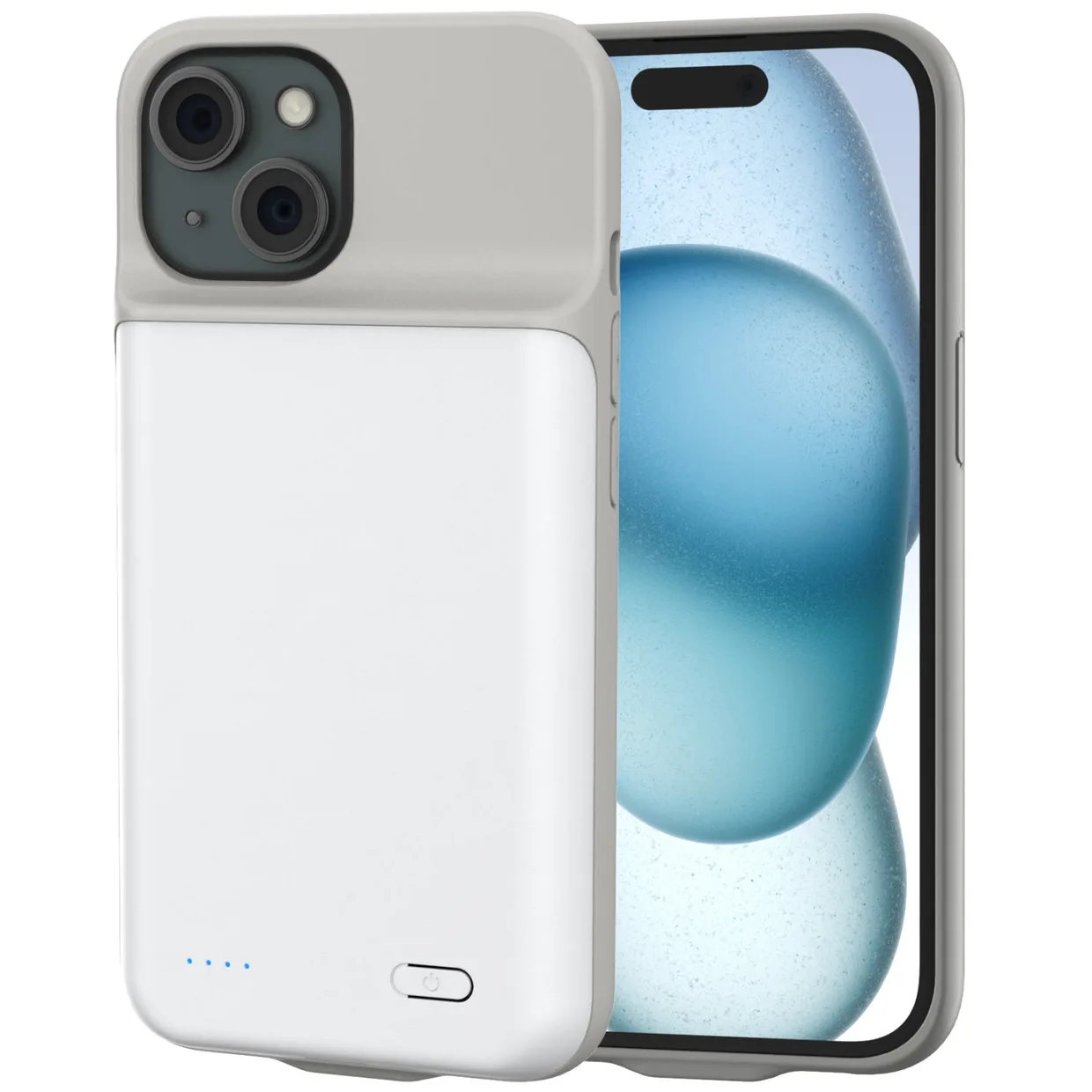 Чехол-зарядка iBattery для iPhone 15 Plus Batlow 6000 mAh White — фото 2