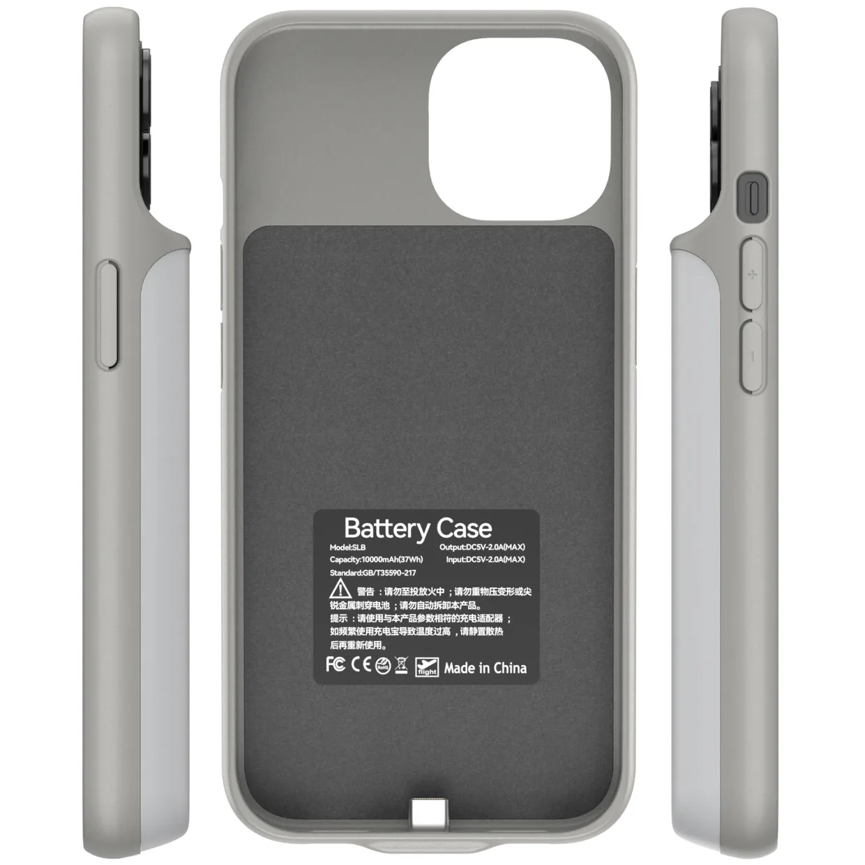 Чехол-зарядка iBattery для iPhone 15 Plus Batlow 6000 mAh White — фото 4