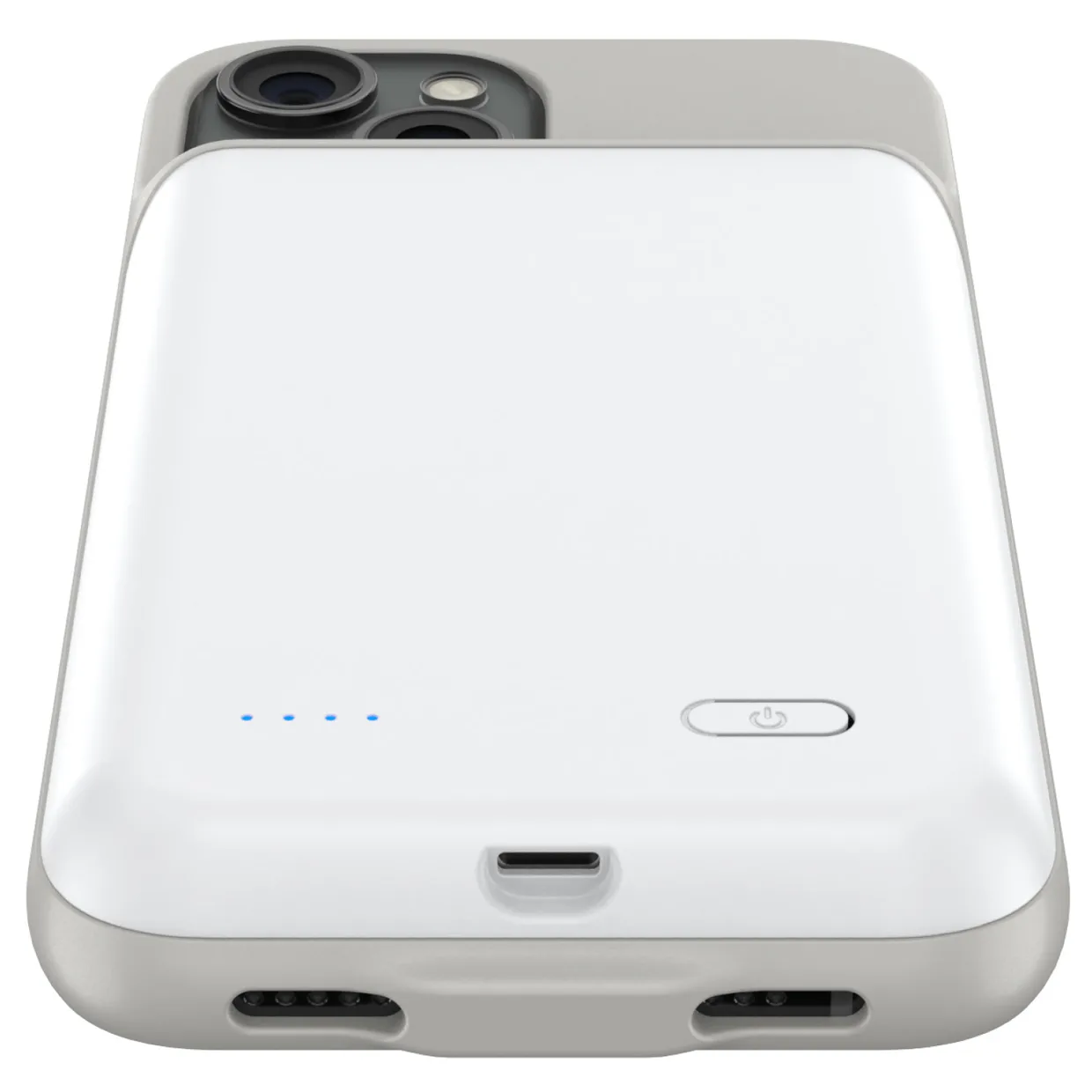 Чехол-зарядка iBattery для iPhone 15 Plus Batlow 6000 mAh White — фото 8