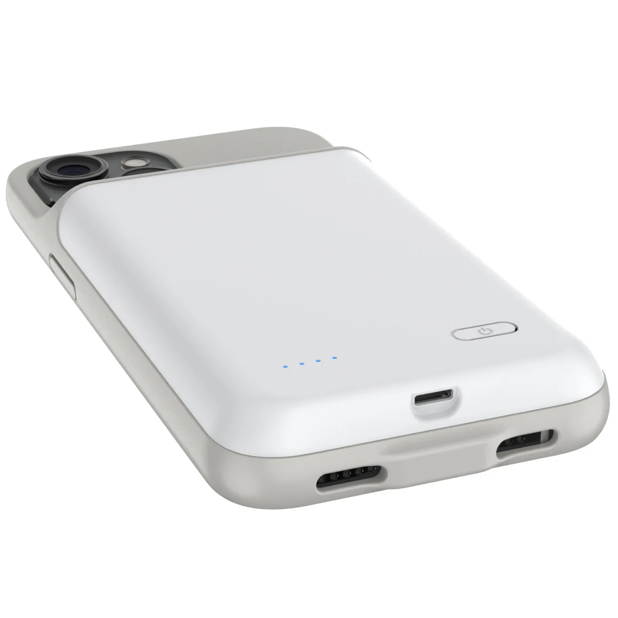 Чехол-зарядка iBattery для iPhone 15 Plus Batlow 6000 mAh White — фото 9