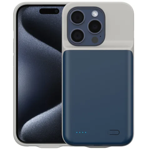 Чохол-зарядка iBattery для iPhone 15 Pro Batlow 5000 mAh Blue