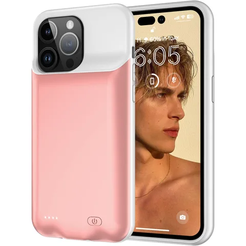 Чохол-зарядка iBattery для iPhone 15 Pro Max Slan 6000 mAh Rose