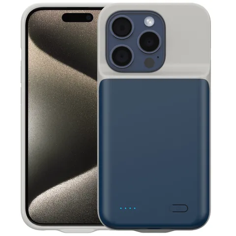 Чохол-зарядка iBattery для iPhone 15 Pro Max Batlow 6000 mAh Blue
