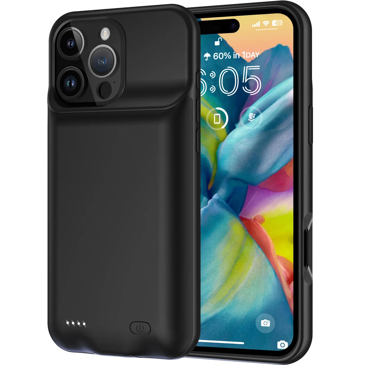 Чохол-зарядка iBattery для iPhone 16 Pro Slan 5000 mAh Black — фото 2