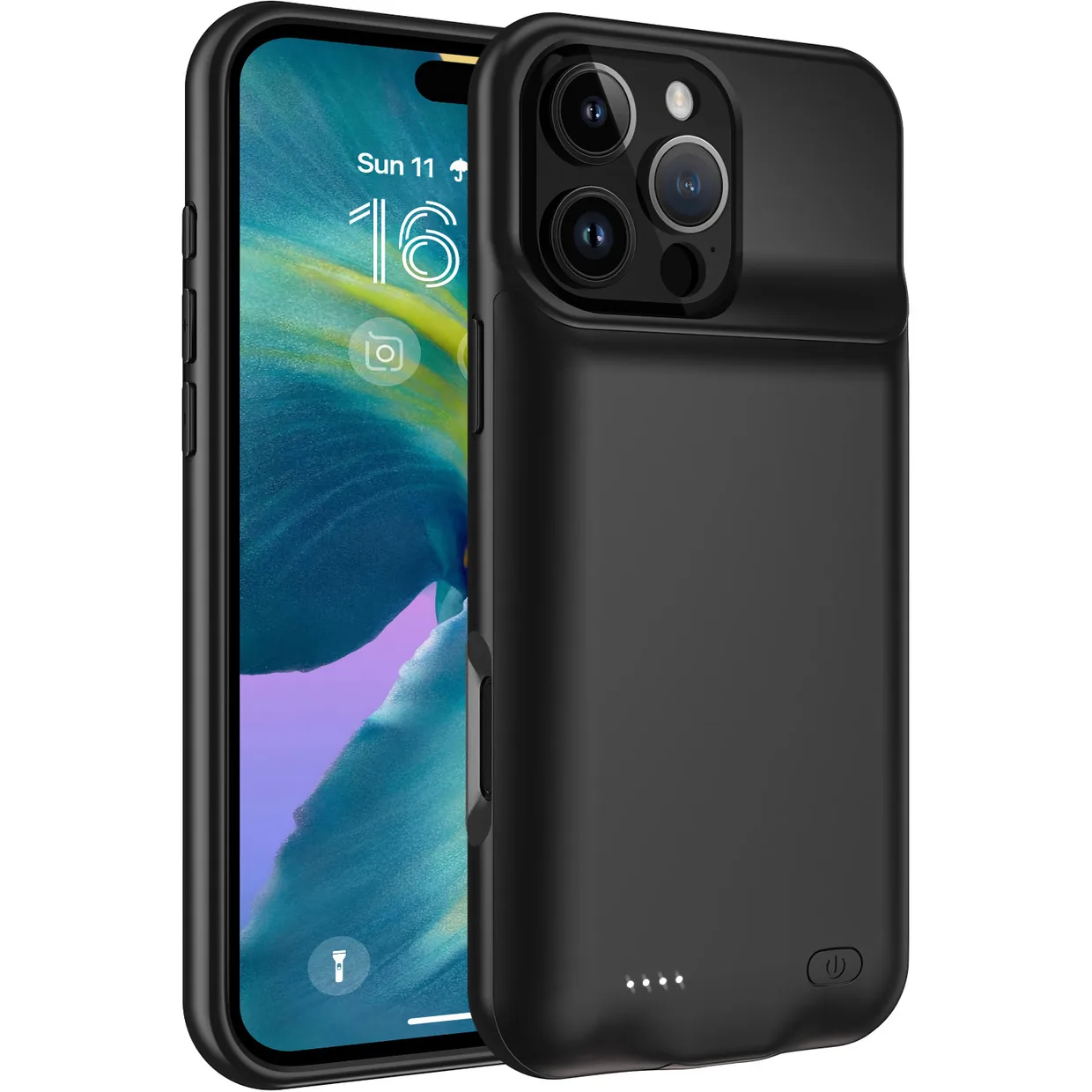 Чохол-зарядка iBattery для iPhone 16 Pro Slan 5000 mAh Black — фото 4