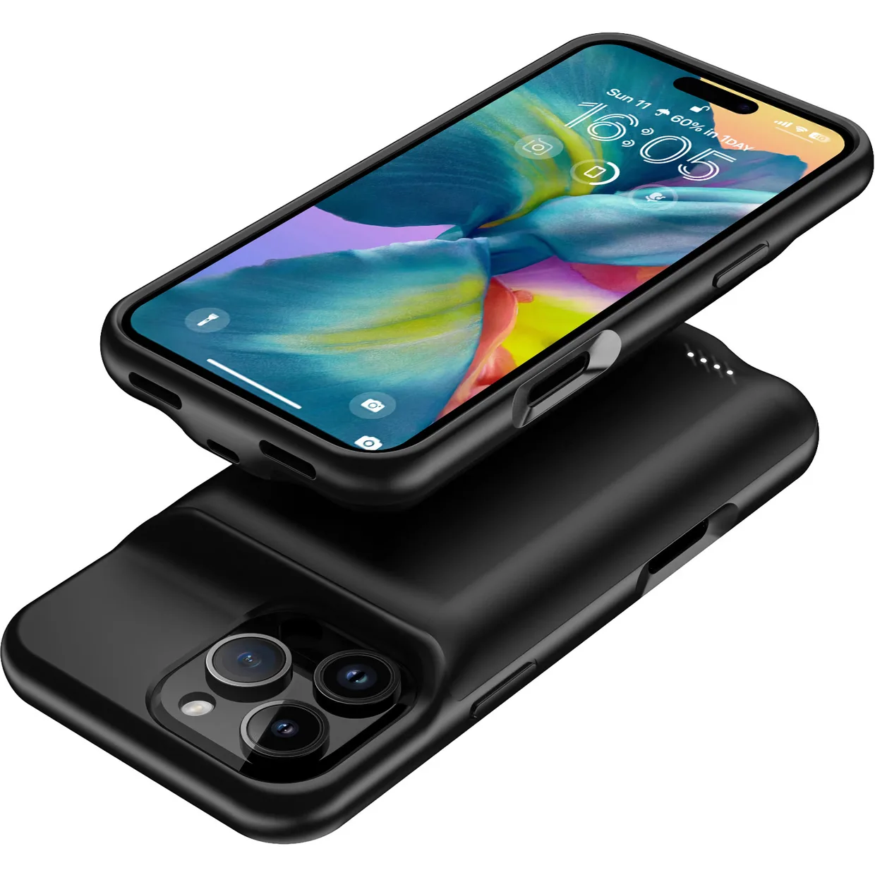 Чохол-зарядка iBattery для iPhone 16 Pro Slan 5000 mAh Black — фото 5