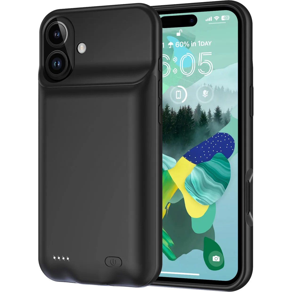 Чехол-зарядка iBattery для iPhone 16 Plus Slan 6000 mAh Black — фото 2
