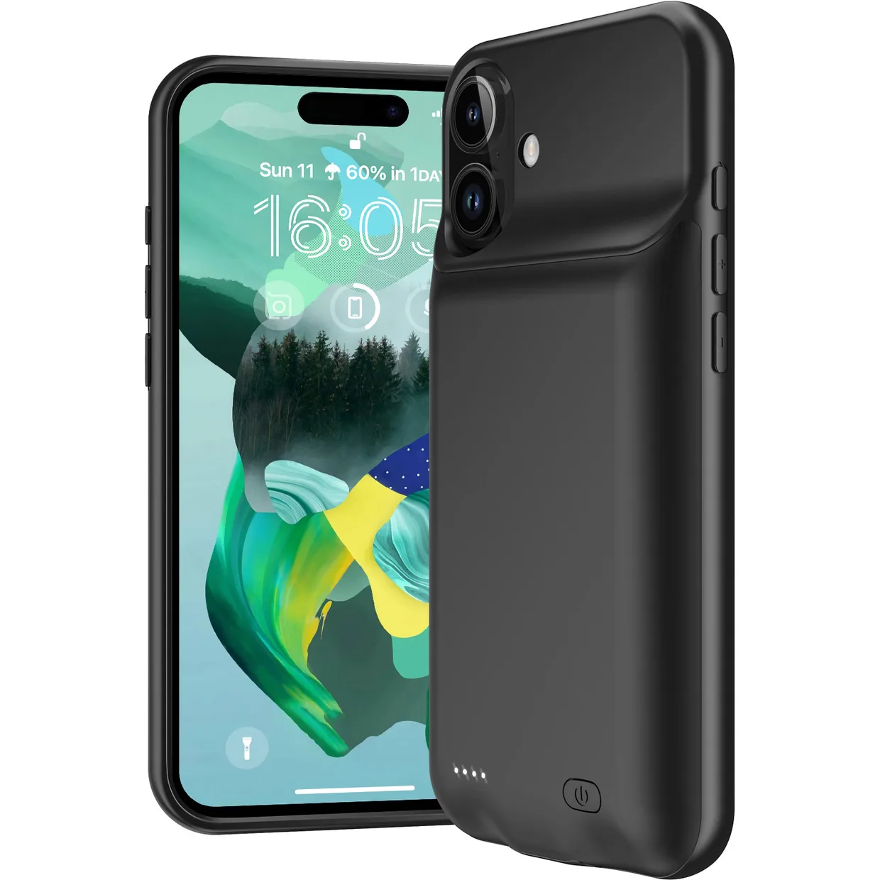 Чехол-зарядка iBattery для iPhone 16 Plus Slan 6000 mAh Black — фото 3