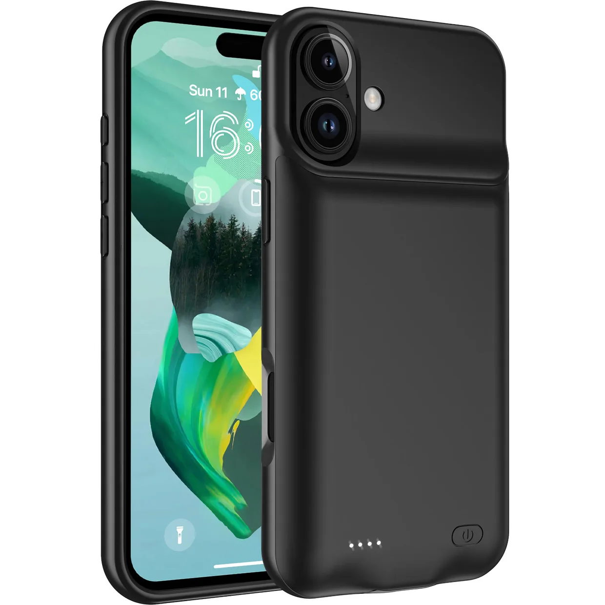 Чехол-зарядка iBattery для iPhone 16 Plus Slan 6000 mAh Black — фото 4