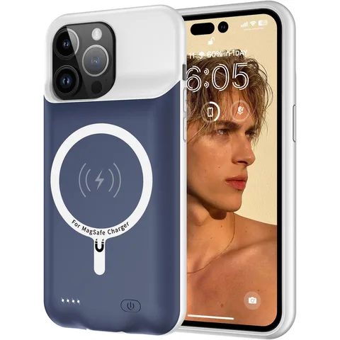 Чохол powerbank iBattery для iPhone 15 Pro Slan QI MagSafe 5000 mAh Blue