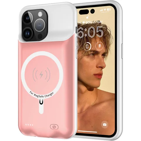 Чохол powerbank iBattery для iPhone 15 Pro Slan QI MagSafe 5000 mAh Rose