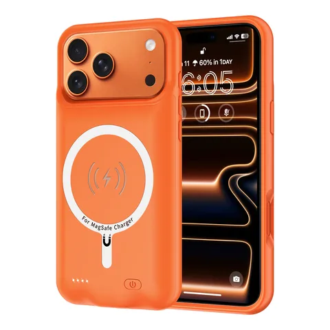 Чохол powerbank iBattery для iPhone 17 Pro Slan QI MagSafe 5000 mAh Orange