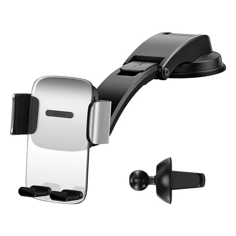 Автодержатель Baseus Easy Control Clamp Car Mount Holder A Set (SUYK000002) Silver