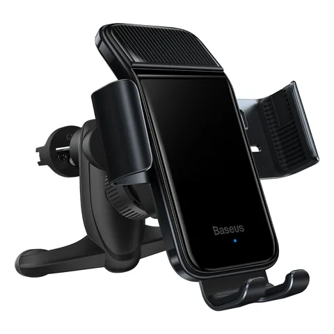 Автотримач Baseus Smart Solar Power Wireless Car Mount Electric Holder (SUZG000001) Black