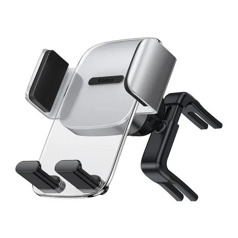 Автодержатель Baseus Easy Control Clamp Car Mount Holder Applicable to Round Air Outlet (SUYK000212) Silver