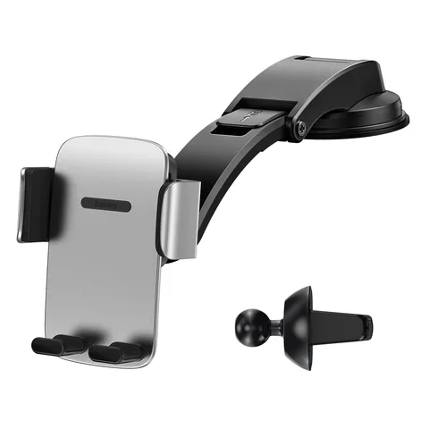 Автотримач Baseus Easy Control Pro Clamp Car Mount Holder A Set (SUYK010012) Silver