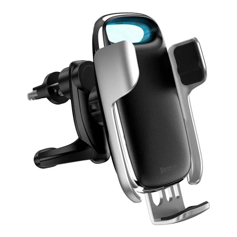 Автотримач Baseus Milky Way Electric Bracket Wireless Charger 15W (WXHW02-0S) Silver