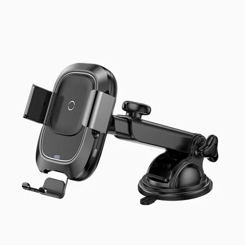 Автотримач Baseus Smart Vehicle Bracket Wireless Charger Sucker style (WXZN-B01) Black
