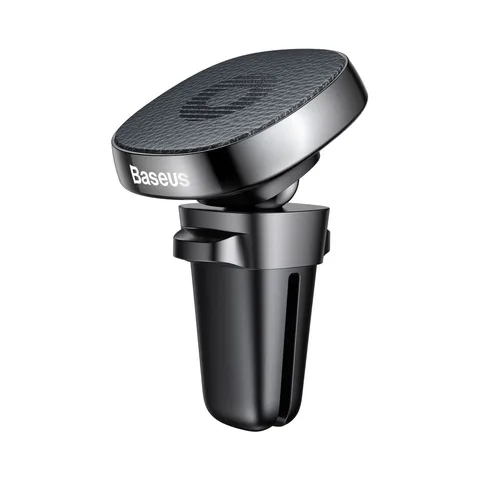 Автодержатель Baseus Privity Series Pro Air Outlet Magnet Bracket Genuine Leather (SUMQ-PR01) Black