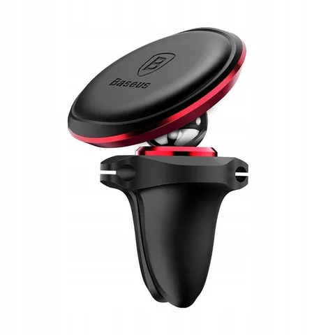 Автодержатель Baseus Magnetic Air Vent Car Mount Holder With Cable Clip (SUGX020009) Red