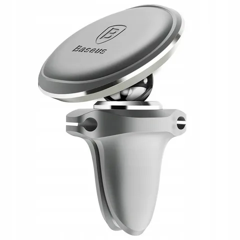 Автодержатель Baseus Magnetic Air Vent Car Mount Holder With Cable Clip (SUGX020012) Silver