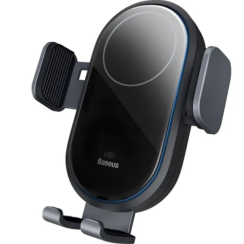 Автотримач Baseus LightChaser Series Wireless Charging Electric Car Mount 15W (C40355900121-00) Cosmic Black