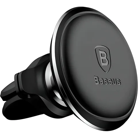 Автотримач Baseus Magnetic Air Vent Car Mount Holder with Cable Clip (C40141201113-00) Black