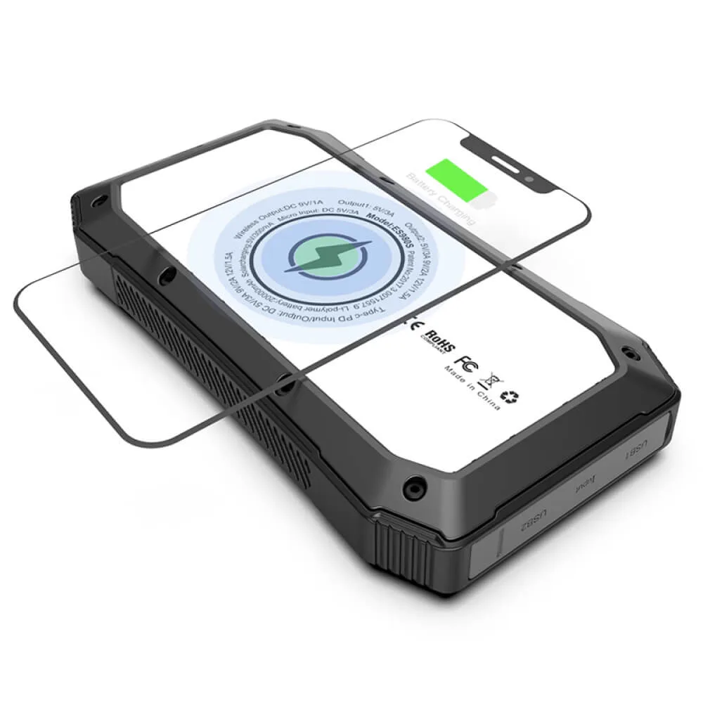 Повербанк от солнца 15000 mAh в синем цвете фото 2