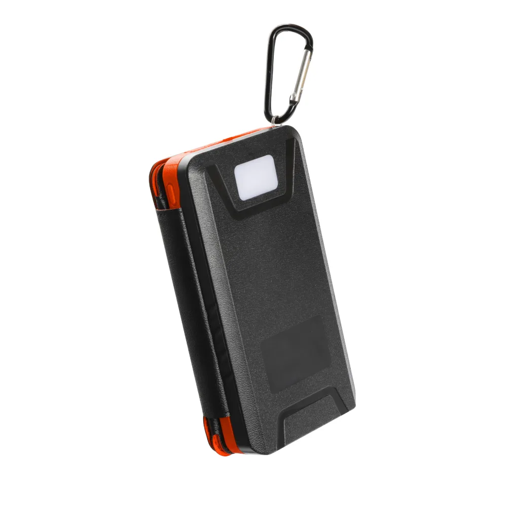 Солнечный PowerBank iBattery YD-820S с дополнительными панелями и фонариком 26800 mAh orange — фото 9