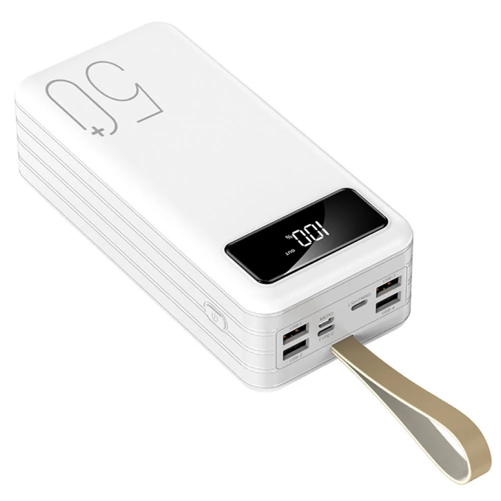 Power Bank iBattery YM-320 с фонариком 10.5W на 50000 mAh white