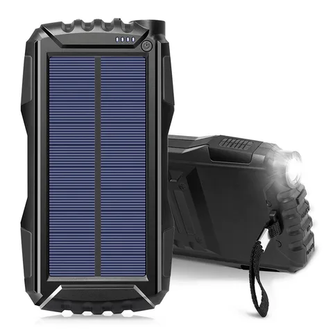 PowerBank із зарядкою від сонця iBattery TS-819 з ліхтариком 25000 mAh чорний