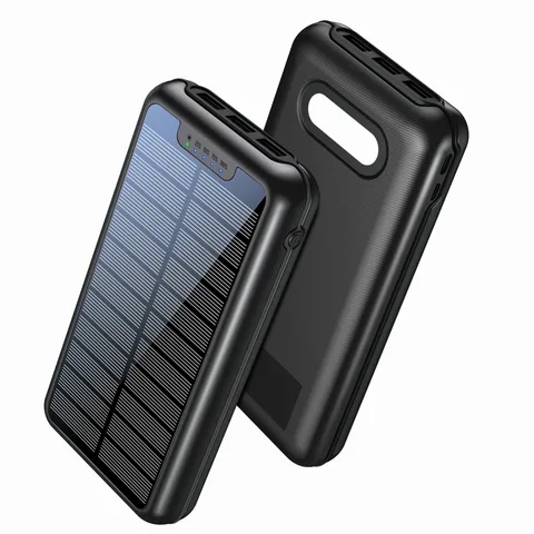 Solar PowerBank iBattery YD-887S з ліхтариком 20000 mAh чорний