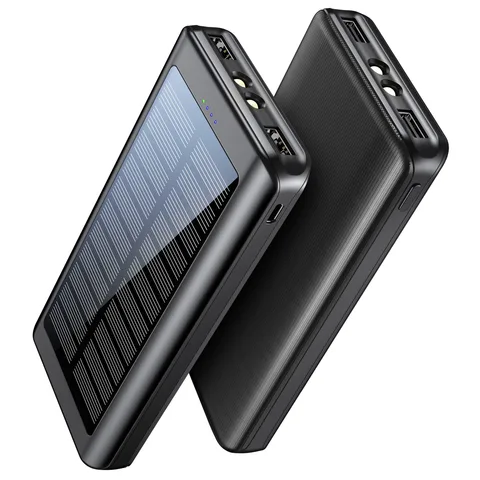 Повербанк із сонячною панеллю iBattery QC86S 16000 mAh black