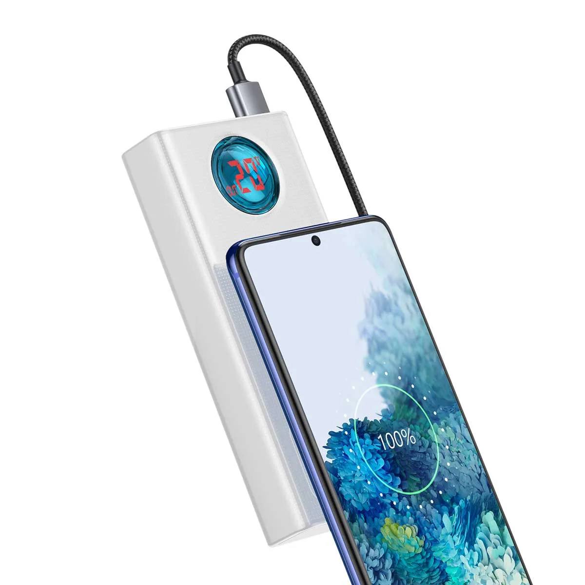 Power Bank Baseus Amblight Digital Display Quick Charge 65W на 30000mAh (PPLG-A02) White — фото 4