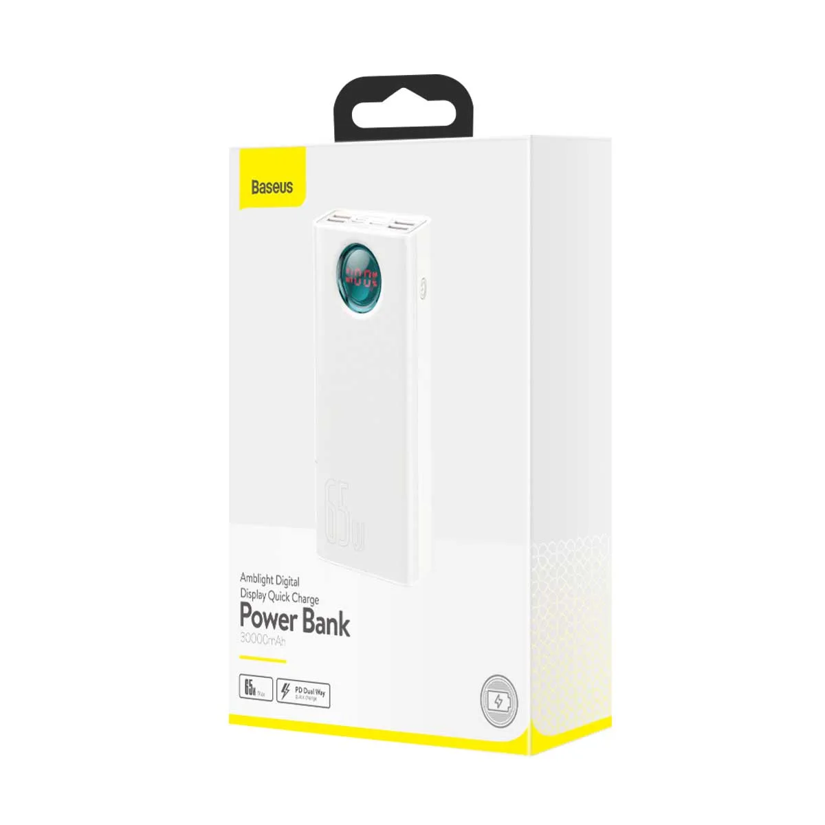 Power Bank Baseus Amblight Digital Display Quick Charge 65W на 30000mAh (PPLG-A02) White — фото 6