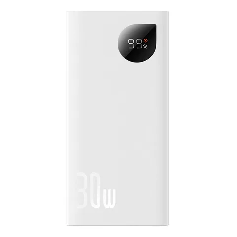 Power Bank Baseus Adaman 2 Digital Display Fast Charge 30W на 10000mAh (PPAD040002) White