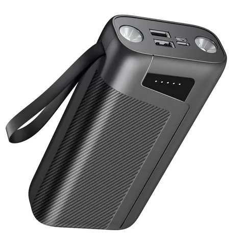 PowerBank iBattery XP-30L з фонариком та швидкою зарядкой 22.5W на 30000 mAh чорний