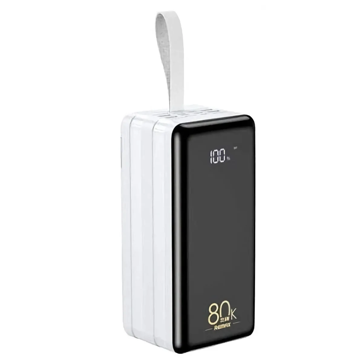 Power Bank REMAX Chinen Series 22.5W PD+QC Multi-compatible Fast Charging с LED фонариком на 80000mAh (RPP-291) White