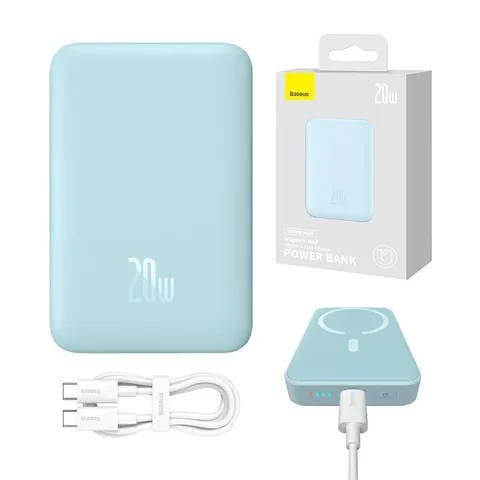 Power Bank Baseus Magnetic Mini Wireless Fast Charge 20W на 10000mAh (PPCX110103) Blue