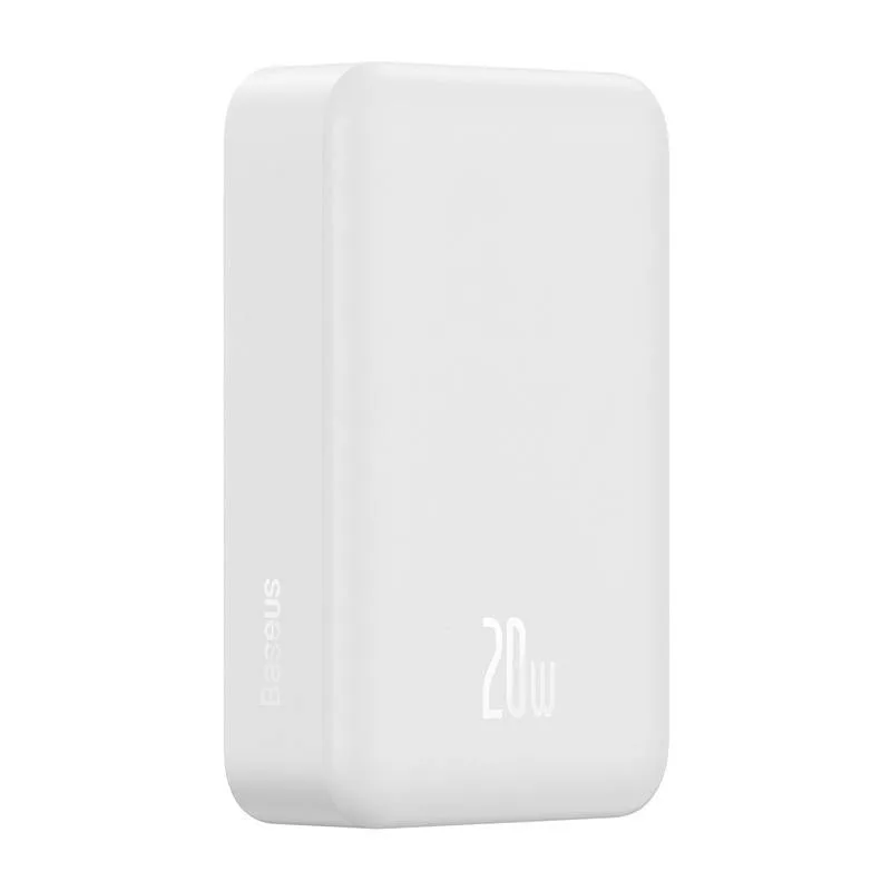 Power Bank Baseus Magnetic Mini Wireless Fast Charge 20W на 20000mAh (PPCX150002) White — фото 3