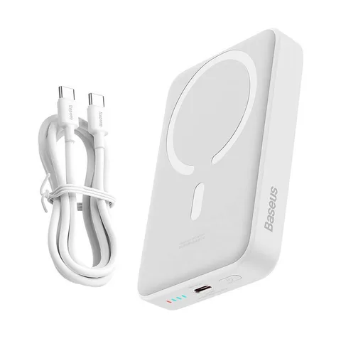 Power Bank Baseus Magnetic Mini Wireless Fast Charge 30W на 10000mAh (PPCX110202) White