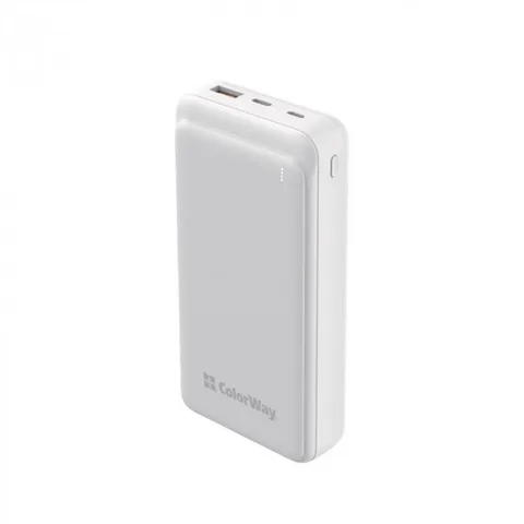 Универсальная мобильная батарея ColorWay Slim 20000mAh White (CW-PB200LPG3WT-PD)