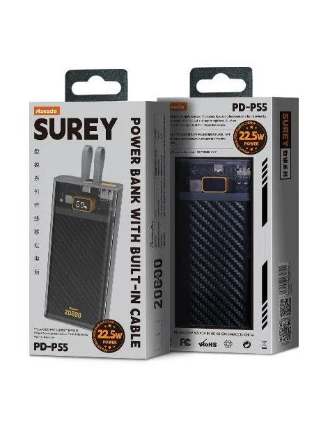 Універсальна мобільна батарея Proda PD-P55 20000mAh Black (PD-P55-BK) — фото 4