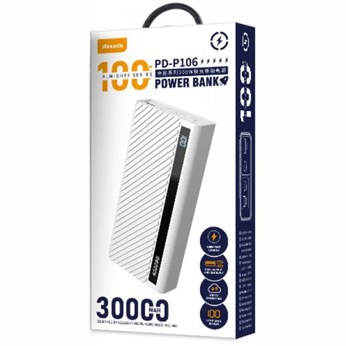 Універсальна мобільна батарея Proda PD-P106 30000mAh White (PD-P106-WH) — фото 5